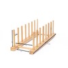 Shores Kitchenware Bamboo Plate/Lid Rack Holder Organizer (7 Slots)