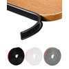 U-Shape Black TPE Edge Banding 16.4Ft Self-Adhesive Flexible Edge Trim,