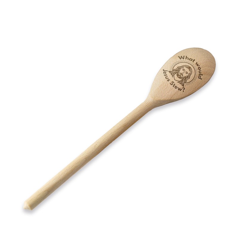 What Would Jesus Stew Wooden Spoon Baking Baker Chef Star