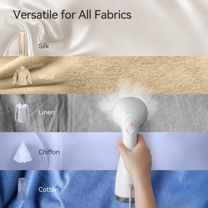 HiLIFE Upgraded Steamer for Clothes, Handheld Portable Design, 1100W Powerful