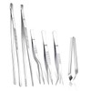 6Pcs Stainless Steel Kitchen Tongs Set | Professional Chef Cooking