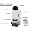 Microscope Kids 60x-120x LED Lighted Pocket Microscope Mini Portable Handheld