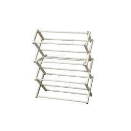 Peaceful Classics Amish Craftsman Foldable Wooden Clothes Drying Rack, Handmade Collapsible Racks for Hanging Laundry, Wash Cloths, or Towels (Small)