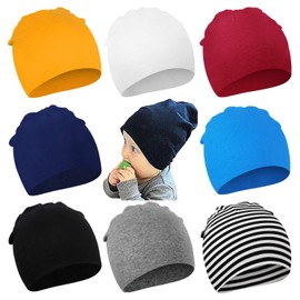 DRESHOW BQUBO 8 PCS Bebé Beanie Sombrero Recién Nacidos Niño Pequeño Sombrero para Bebés Niños Gorros