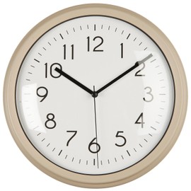 LS-LebenStil Vintage Wall Clock Kitchen Clock 20 cm Sand Beige Easy to Read Office Clock Round Retro Nostalgia Ideal in Bedroom Hallway Office Kitchen Living Room Dining Room Very Quiet with Large