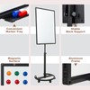 Comix Mobile Whiteboard 40x28 inches, Magnetic White Board with Stand,
