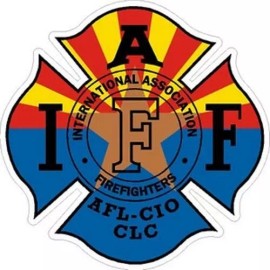 4 Inch Non-Reflective Arizona IAFF Firefighter Maltese Cross Sticker Decal