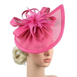 Fascinators for Women Flapper Headband Roaring 20s Headpieces Great Gatsby 1920s Black Headbands for Tea Party C05-Rose