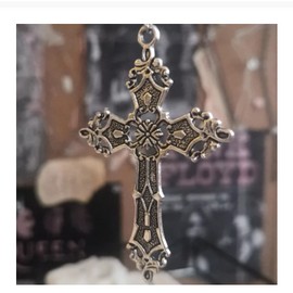 Fashion Jewelry big CROSS CHRISTIAN RELIGIOUS PRAY HOPE FAITH 24" Silver Plated 925 necklace men