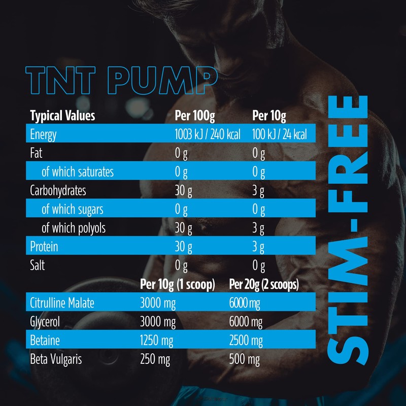 NXT Nutrition TNT Pumpe (ICY Blue Razz Geschmack), 50 Portionen