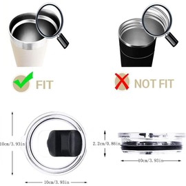 20/30 Oz Tumbler Lids - Fits For Yeti Rambler,Ozark Trail,Or Old Style Rtic Coffee Tumbler - Magnetic Slider Replacement Lid-Spill Proof Slider (30oz-4pcs)