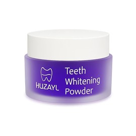 Huzayl Teeth Whitening Powder – Natural Tooth Whitener for Coffee, Tea, Smoking Stains – Enamel-Safe & Dentist Recommended – Gentle on Sensitive Teeth – Fast Results – 15g