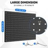 MUWOOD Peg Board, 3 Pack Metal Pegboard Panels Black Pegboards