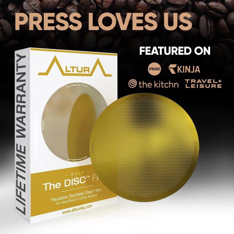 ALTURA The DISC FINE Stainless Steel Filter for AeroPress Coffee