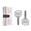 7 Pcs Transparent Padlock Set Pick Cutaway Practice Lock With