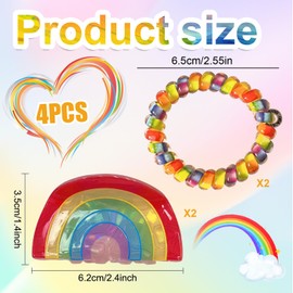 Rainbow Hair Claw Clip, Regenbogen Haarspange - Rutschfeste, süße Acryl Acetat Jahre Stil für Frauen und Mädchen, dünnes und dickes lockiges Haar, das perfekte Regenbogen-Accessoire