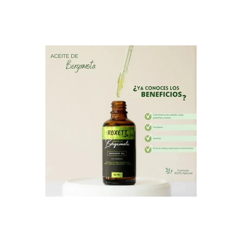 Aceite De Bergamota de Alta Pureza Natural Para Cabello, Barba,