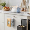YAFFWA 2 Pack Trash Grocery Bag Holder Wall Mounted Design,