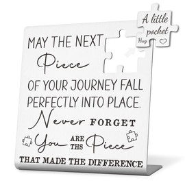 Graduation Puzzle Gift, Inspirational College Graduation Keepsake, Graduate Gift for Graduate Students, University Graduation Decor, Stainless Steel Plaque with Inspirational Quotes, WLK80