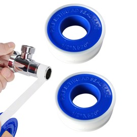 KinetiCore PTFE Pipe Slealant Seal Teflon Tape, Plumbers Tape,Waterproof Plumbers Plumbing White 12mm x 10m (2 Pack)
