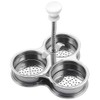 BOENLU Egg Poachers with 3 Stainless Steel Grids, Non Stick