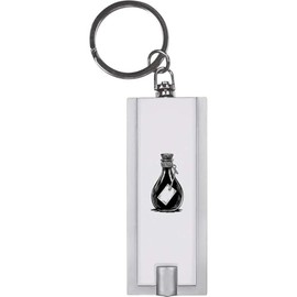 Azeeda 'Vintage Potion Bottle with Tag ' LED Torch Keyring – Compact Pocket Flashlight with Keychain – Handy Mini Light for Bags and Keys (KT00042106)