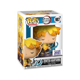 Epic Collectibles Pop Anime: Demon Slayer - Zenitsu Agatsuma Transforming (Thunder Breathing) Limited Edition Exclusive Vinyl Figure Bundle with Compatible Funko Box Protector