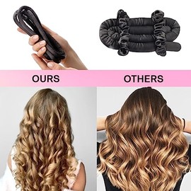 Lanzhire - Diadema pequeña sin calor, para rizar, sin calor, para cabello largo y corto, sin rulos de calor para dormir, diadema sin calor para dormir