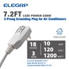 ELEGRP L15515 18AWG Gray LCDI Power Cord Plug for A/C