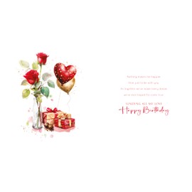 Cherry Orchard Wife Birthday Card Stylish Female Birthday Greeting Card -From, Comes complete with Envelope