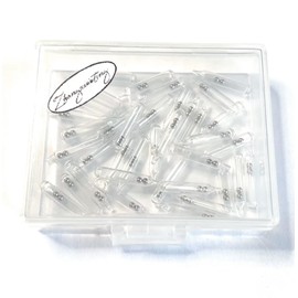 Fishing Soft Lure Glass Rattles Insert Tube, Simple Operation Stainless Steel Plastic 50pcs/Lot Rattles Shake Attract Fly Tie for Baits Making (4 * 18mm)