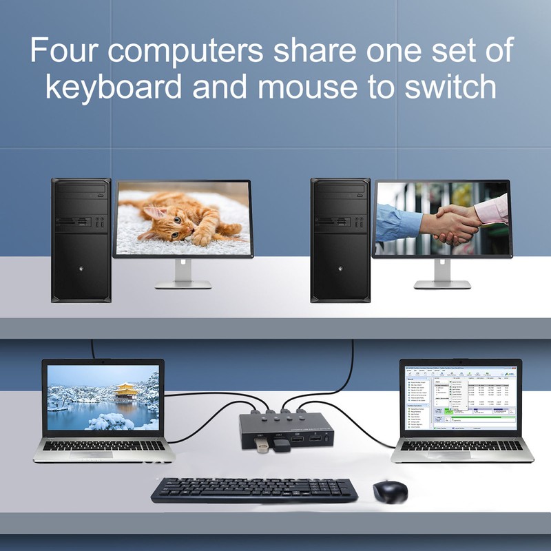 USB Switch USB2.0 Full Speed Transmission 2 Switching Modes 4