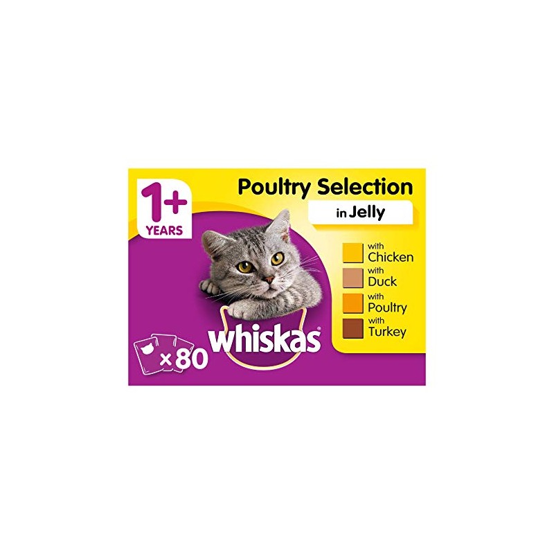 whiskas Whiskas Poultry Selection in Jelly, 80 x 100g