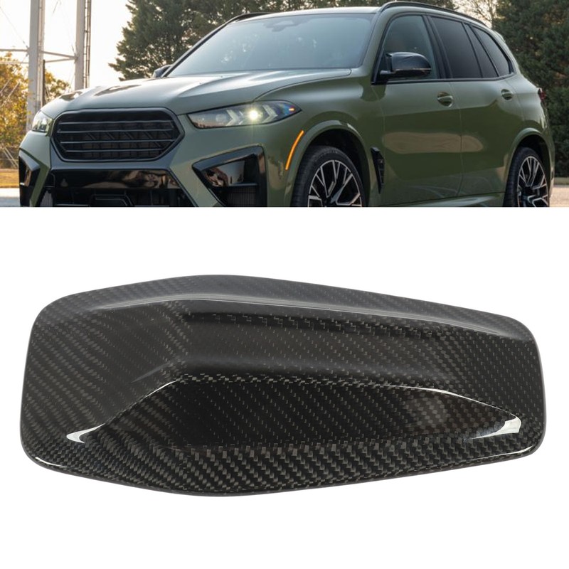 Roof Antenna Cover Glossy Carbon Fiber Protective Decorative Antenna Cover