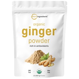 Organic Ginger powder, 2lbs (32oz) | Premium Source for Spice & Seasoning | Great for Baking, Cooking & Tea | Additive Free, Non-GMO, Bulk Supply
