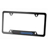 Black Stainless Steel License Plate Frame (Black Flag with Thin