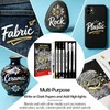 7Pcs White Acrylic Ink Pens Opaque Gold Black Dual Tip
