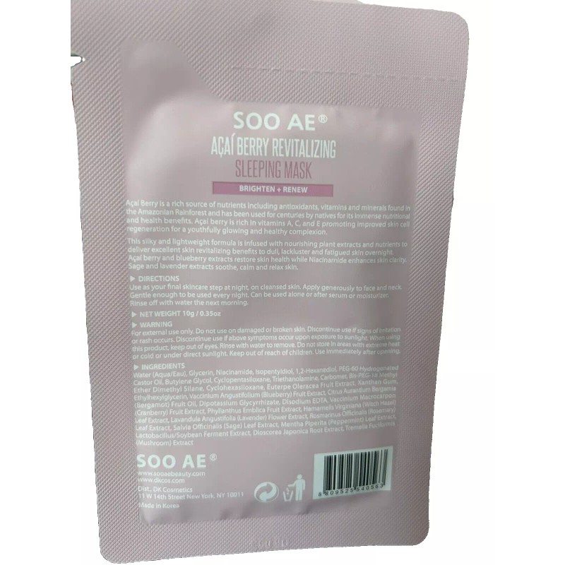Soo Ae Acai Berry Revitalizing & Restorative Sleeping Face Mask