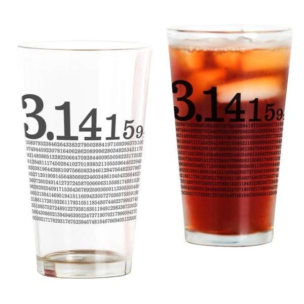 CafePress 3.1415926 Pi Pint Glass, 16 oz. Drinking Glass