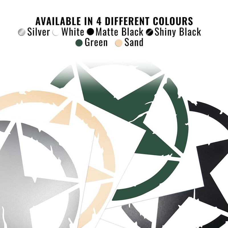 4R Quattroerre.it 2 x 17110 Army Star Army Star Stickers