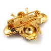 Gold Plated Bee Pin (Black & Light Brown)