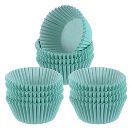 HARFINGTON 300 Count Cupcake Liners Light Blue Cupcake Cups Standard Size Muffins Liners Papers Baking Cups Wrappers Greaseproof for Party Wedding Birthday