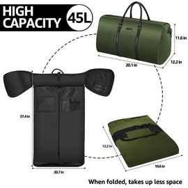 UNIQUEBELLA Carry-on Garment Bag Large Duffel Bag Suit Travel Bag Flight Bag Weekend Bag Suitable for Men