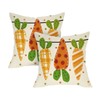 Fjfz Easter Carrot Decorative Throw Pillow Covers 18 x 18
