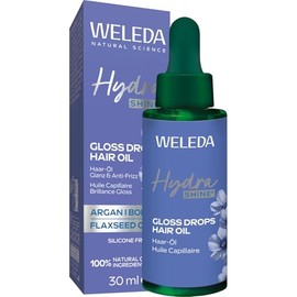 WELEDA Bio Hydra Shine Gloss Drops Hair Oil - Natural Cosmetics Hair Care Oil for Shine and Smoothness (1 x 30 ml)