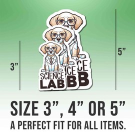 Science Laboratory Stickers Science Lover Decals Science Lab Vinyl Stickers, Weather-Resistant Sticker for Water Bottles Laptop Window Car Size 3"
