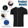 DiULi Men's Sauna Suit, Black zip, XXL