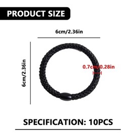 YIHAOH Pack of 10 Soft Elastic Hair Bobbles for Women, Multiple Colours for Girls, Scrunchies, Braided Hair Bands, No Damage to Hair, Suitable for Ponytails, All Types of Hairstyles