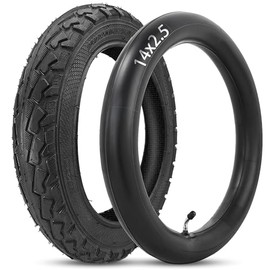 GLDYTIMES 14x2.50 Tire,14 Inch Tire for Motorcycles Electric Scooter, Dirt Bike, Kids Bike,Fits 2.50-10, 60/100-10 e-bike Tires