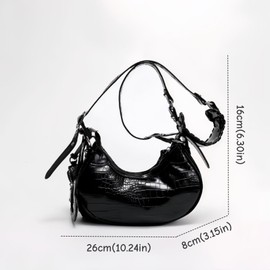 FUNSEED Women's Shoulder Bag Fashion Y2K Rivet Tassel Textured Purse Crossbody Bag Mirrored Card Holder, White